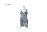 Gaps Check Bustier String Sleeveless One Piece