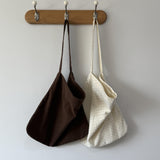 Daily eco bag_corduroy dot brown