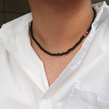 Men's ネックレスブラックビーズ_CLEF トレモロネックレス