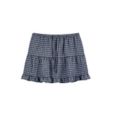 April Banding Check Mini Skirt Navy