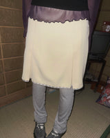 (2color) Lace Slit Mini Skirt