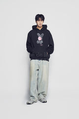 24FW ラビットベリーフーディー ブラック