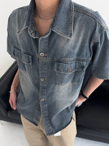 OW Udin Two-Pocket Washed Denim Shirt (2C)