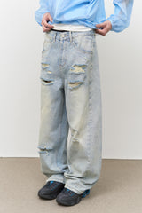 Hold Damage Wide Denim