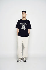25SS ドローイングベアショートスリーブTシャツ ブラック