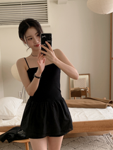 [SHOPPERMADE] Chiffon Flare Layered Sleeveless Mini Dress
