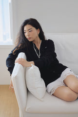 Silver92.5 フラワーオーガンザシルクネックレス