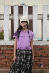 YWD ロゴTシャツ_パープル