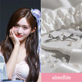 [Choi Yena, IVE Leeseo Piercing] Dalia Ribbon Piercing - Silver Color