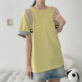 エリー スリーブ ロールアップ ショートスリーブ Tシャツ(4 colors) H&L