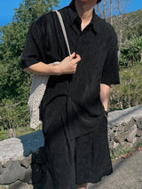 ASCLO Vacation Pleats Banding Half Pants (3color)