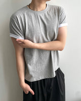 デュエット クロップ ロールアップ ショートスリーブ Tシャツ