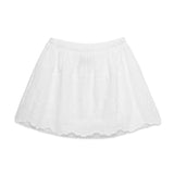 スカラップバンドスカート(White)