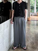 Maison two tuck banding slacks