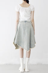 Reneck denim ankle skirt