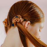MINI ROSE SEE-THROUGH SCRUNCHIE (BROWN)