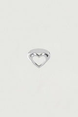 [925SILVER] COOKIE FRAME HEART STUD RING