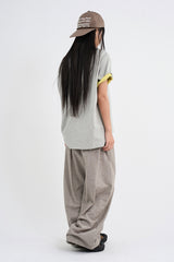 Layered roll-up t-shirt