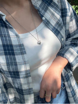 heart shell silver925 necklace natural SV