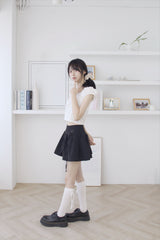 Belt Set] ハーフフレアミニスカート