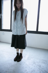 strap shirring cotton midi skirt(2colors)