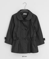 Yukomi Three Quarter Button Nylon Double Jacket
