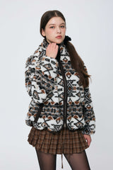 NORDEN FLEECE JACKET / BROWN