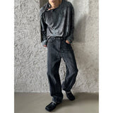 [UNISEX] Grunge dyeing snap sleeves (2color)