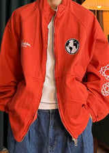 Globe stitch oversized jacket 