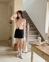 Border Cashmere Cable Knit Cardigan (5color)