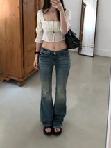 ネッティ ローライズ ブーツカット デニムパンツ (one color)