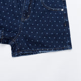 ダークブルードットデニムパンツ code 21100