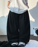 10000ソルド❤ フロントツーピンタックバルーンワイドオーバーパンツ 🩶🖤2カラー 🩶S-XL