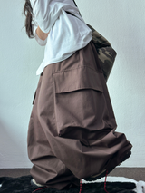 BIG BIG COTTON CARGO BALLOON WIDE OVER PANTS 🖤🩶🤎 - 3 COLORS