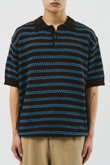 Letter Collar Half Knit (3color)