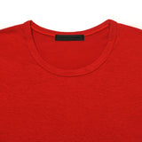 OVERSIZED SILKET SCOOP NECK T-SHIRT RED