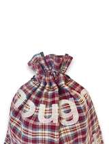 000 Design Check Gym Sack / Burgundy