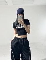 Paradise Side Cutting Cropped T-Shirt
