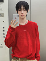 Air V-neck Linen Long Sleeve Knit