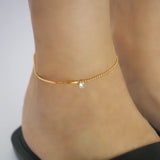 Moire Crystal Ankle Bracelet
