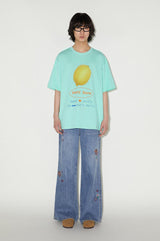 サマーショートスリーブTシャツ ウィズ カラーブロッキング＆ブレーザブルプリントカジュアルウェア