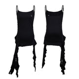 Noir Ruffle Strap Top 231812510