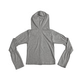 Shirring hood cardigan