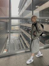 Strap sweat bermuda pants 2C
