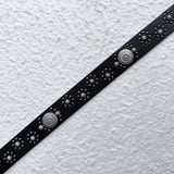 Dark Metal Floral Detail Belt