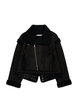 Detachable Fur Shearling Jacket / Black