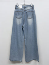 107 Damaged Wide Denim Pants