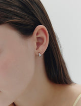 26SS★ H Edition Silver Rainy One-Touch Earrings