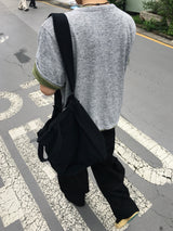 ランクロップラウンドニット半袖カーディガン 3C