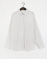 [MADE] Lean Stripe Oversized Fit Long Sleeve Shirt